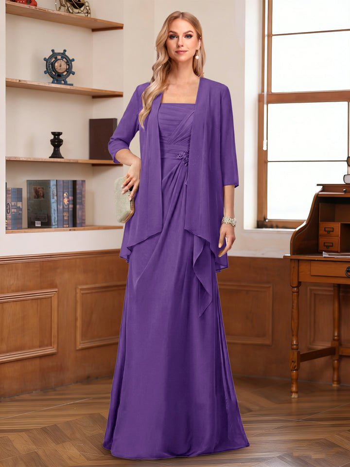 A-Line/Princess Sleeveless Mother of the Bride Dresses With Ruffles &amp; Jacket