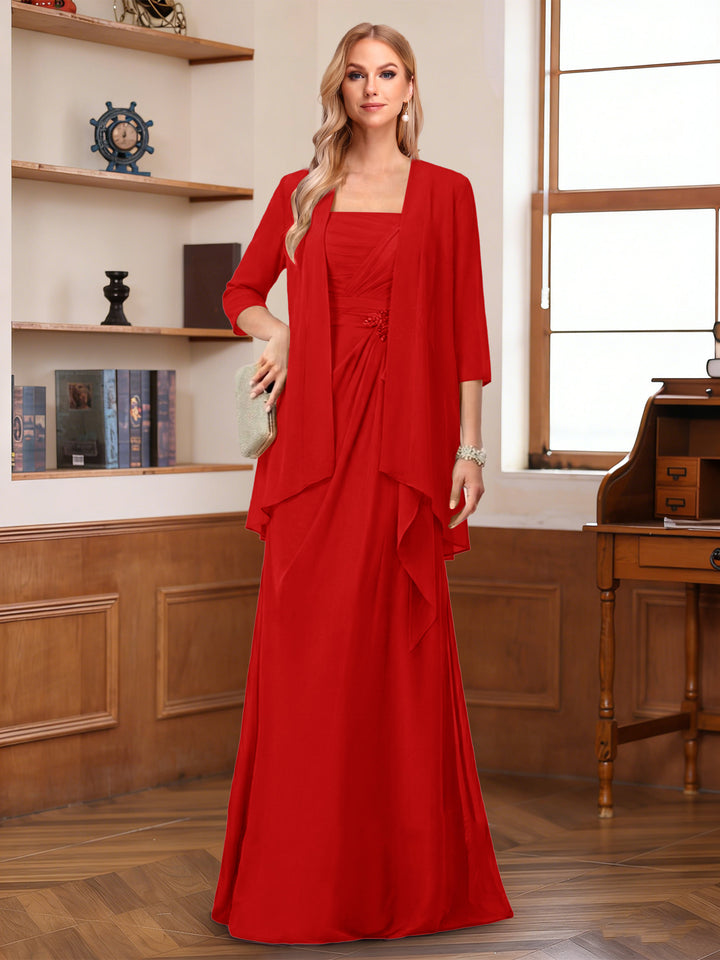 A-Line/Princess Sleeveless Mother of the Bride Dresses With Ruffles &amp; Jacket