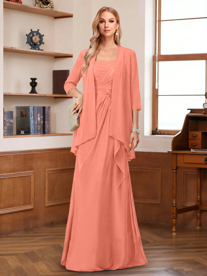 A-Line/Princess Sleeveless Mother of the Bride Dresses With Ruffles &amp; Jacket