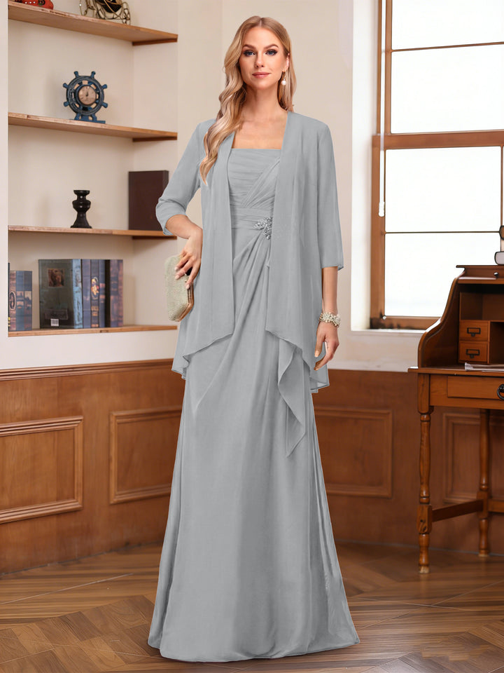 A-Line/Princess Sleeveless Mother of the Bride Dresses With Ruffles &amp; Jacket