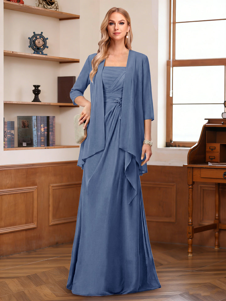 A-Line/Princess Sleeveless Mother of the Bride Dresses With Ruffles &amp; Jacket
