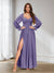 A-Line/Princess Sweetheart Chiffon Long Sleeves Bridesmaid Dresses with Split Side