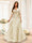 A-Line V-Neck Half Sleeves Split Side Chiffon Bridesmaid Dresses With Appliques