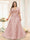 A-Line V-Neck Half Sleeves Split Side Chiffon Plus Size Bridesmaid Dresses With Appliques