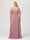 A-Line/Princess Spaghetti Straps Half Sleeves V-Neck Plus Size Bridesmaid Dresses With Ruffles