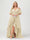 A-Line/Princess Spaghetti Straps Half Sleeves V-Neck Plus Size Bridesmaid Dresses With Ruffles