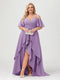 A-Line/Princess Spaghetti Straps Half Sleeves V-Neck Plus Size Bridesmaid Dresses With Ruffles