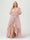 A-Line/Princess Spaghetti Straps Half Sleeves V-Neck Plus Size Bridesmaid Dresses With Ruffles