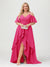 A-Line/Princess Spaghetti Straps Half Sleeves V-Neck Plus Size Bridesmaid Dresses With Ruffles