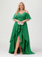 A-Line/Princess Spaghetti Straps Half Sleeves V-Neck Plus Size Bridesmaid Dresses With Ruffles