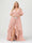 A-Line/Princess Spaghetti Straps Half Sleeves V-Neck Plus Size Bridesmaid Dresses With Ruffles