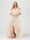 A-Line/Princess Spaghetti Straps Half Sleeves V-Neck Plus Size Bridesmaid Dresses With Ruffles