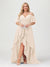 A-Line/Princess Spaghetti Straps Half Sleeves V-Neck Plus Size Bridesmaid Dresses With Ruffles