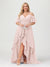 A-Line/Princess Spaghetti Straps Half Sleeves V-Neck Plus Size Bridesmaid Dresses With Ruffles