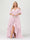 A-Line/Princess Spaghetti Straps Half Sleeves V-Neck Plus Size Bridesmaid Dresses With Ruffles