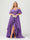 A-Line/Princess Spaghetti Straps Half Sleeves V-Neck Plus Size Bridesmaid Dresses With Ruffles