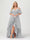 A-Line/Princess Spaghetti Straps Half Sleeves V-Neck Plus Size Bridesmaid Dresses With Ruffles