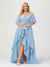 A-Line/Princess Spaghetti Straps Half Sleeves V-Neck Plus Size Bridesmaid Dresses With Ruffles