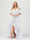 A-Line/Princess Spaghetti Straps Half Sleeves V-Neck Plus Size Bridesmaid Dresses With Ruffles