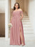 A-Line/Princess Off-the-Shoulder Sleeveless Chiffon Plus Size Bridesmaid Dresses with Pockets