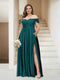 A-Line/Princess Off-the-Shoulder Sleeveless Chiffon Plus Size Bridesmaid Dresses with Pockets
