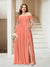 A-Line/Princess Off-the-Shoulder Sleeveless Chiffon Plus Size Bridesmaid Dresses with Pockets
