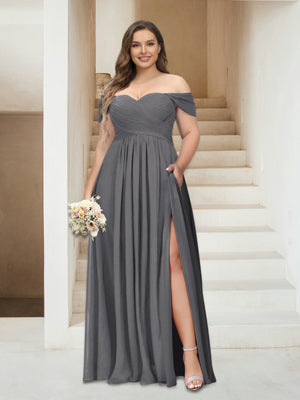 off the shoulder grey bridesmaid dresses Off the Shoulder Bridesmaid Dresses