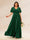 A-Line/Princess V-Neck Short Sleeves Plus Size Bridesmaid Dresses with Pockets