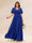 A-Line/Princess V-Neck Short Sleeves Plus Size Bridesmaid Dresses with Pockets