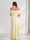 Sheath/Column Off-the-Shoulder Pleated Ruffle Bridesmaid Dresses with Split Side
