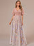 A-Line/Princess V-Neck Half Sleeves Mother of the Bride Dresses with Appliques & Pleats