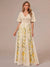 A-Line/Princess V-Neck Half Sleeves Mother of the Bride Dresses with Appliques & Pleats