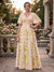 A-Line/Princess V-Neck Half Sleeves Plus Size Mother of the Bride Dresses with Appliques & Pleats