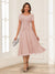 A-Line/Princess Scoop Short Sleeves Chiffon Mother of the Bride Dresses with Applique