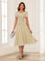 A-Line/Princess Scoop Short Sleeves Chiffon Mother of the Bride Dresses with Applique