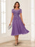 A-Line/Princess Scoop Short Sleeves Chiffon Mother of the Bride Dresses with Applique