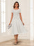 A-Line/Princess Scoop Short Sleeves Chiffon Mother of the Bride Dresses with Applique