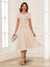 A-Line/Princess Scoop Short Sleeves Chiffon Mother of the Bride Dresses with Applique