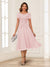 A-Line/Princess Scoop Short Sleeves Chiffon Mother of the Bride Dresses with Applique