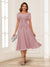 A-Line/Princess Scoop Short Sleeves Chiffon Mother of the Bride Dresses with Applique