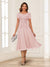 A-Line/Princess Scoop Short Sleeves Chiffon Mother of the Bride Dresses with Applique