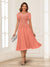 A-Line/Princess Scoop Short Sleeves Chiffon Mother of the Bride Dresses with Applique