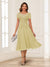 A-Line/Princess Scoop Short Sleeves Chiffon Mother of the Bride Dresses with Applique