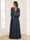 A-Line/Princess Illusion Scoop Appliques Ruched Mother of the Bride Dresses with Cape