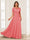 A-Line/Princess Illusion Scoop Appliques Ruched Mother of the Bride Dresses with Cape