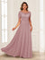 A-Line/Princess Illusion Scoop Appliques Ruched Mother of the Bride Dresses with Cape