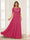 A-Line/Princess Illusion Scoop Appliques Ruched Mother of the Bride Dresses with Cape