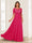 A-Line/Princess Illusion Scoop Appliques Ruched Mother of the Bride Dresses with Cape