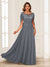 A-Line/Princess Illusion Scoop Appliques Ruched Mother of the Bride Dresses with Cape