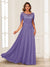A-Line/Princess Illusion Scoop Appliques Ruched Mother of the Bride Dresses with Cape